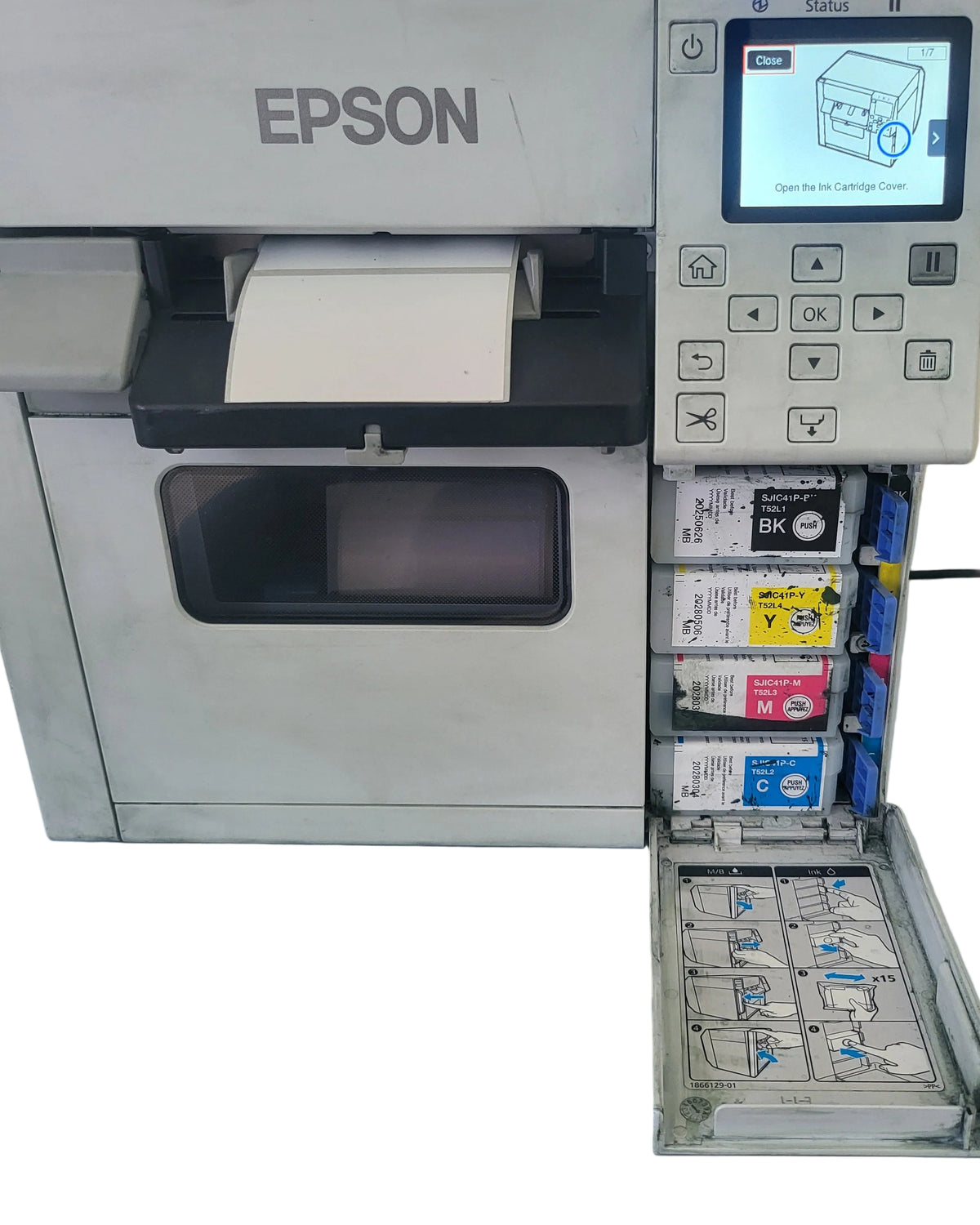 Epson ColorWorks C4000u Glossy Label Printer – Tested Working, Ink-Stained